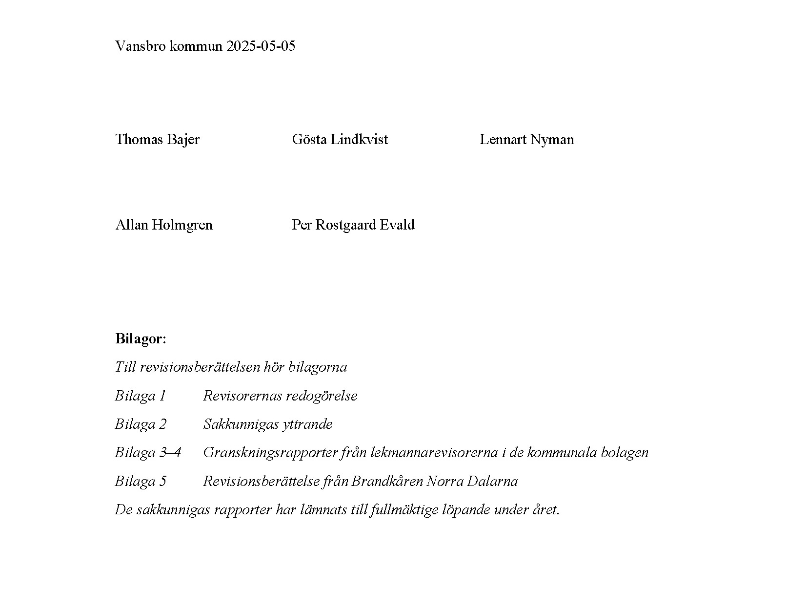 Revisionsberättelse 2023